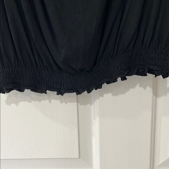 Express Black Embellished Flutter Sleeve Top - Picture 4 of 8